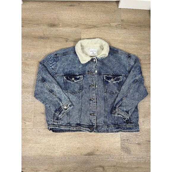 Celebrity Pink Denim Jean Button Up Jacket Size L - Picture 1 of 7